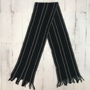 Black/Gray Striped Scarf